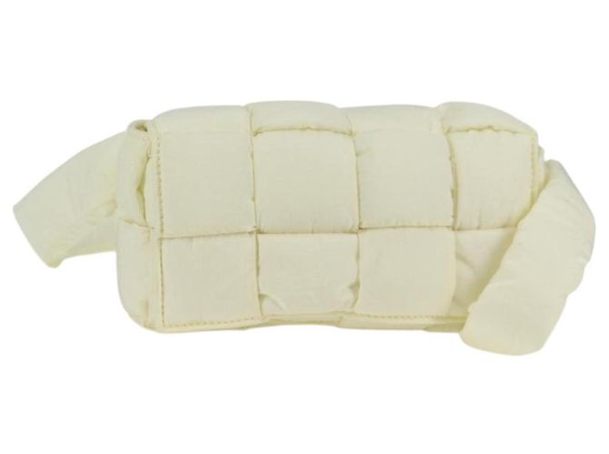 Autre Marque BORSO A SPALLA INTRECCIATO IN NYLON BIANCO AUTH 131085M