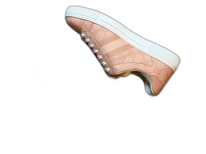 Gucci Ace Monogram Sneaker Rosa Leder Gr. 37 Pink