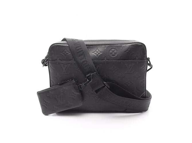 Louis Vuitton Duo Messenger Shoulder Bag Black Cloth  ref.2362224