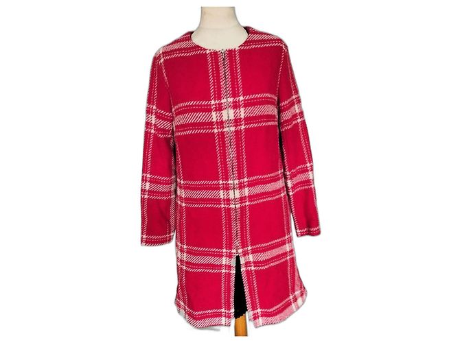 Agnès b. Red Wool Coat Size 44