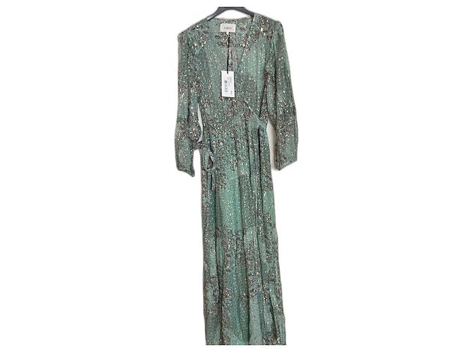 Vestido Ba&Sh Oriane verde de viscosa