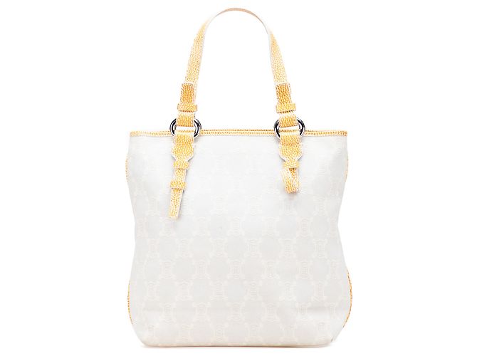 Céline Celine Graue Macadam Canvas Tote Braun