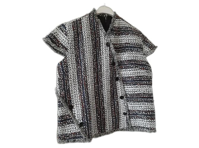 Autre Marque Fransiges Tweed Top Mehrfarbig Mehrfarben