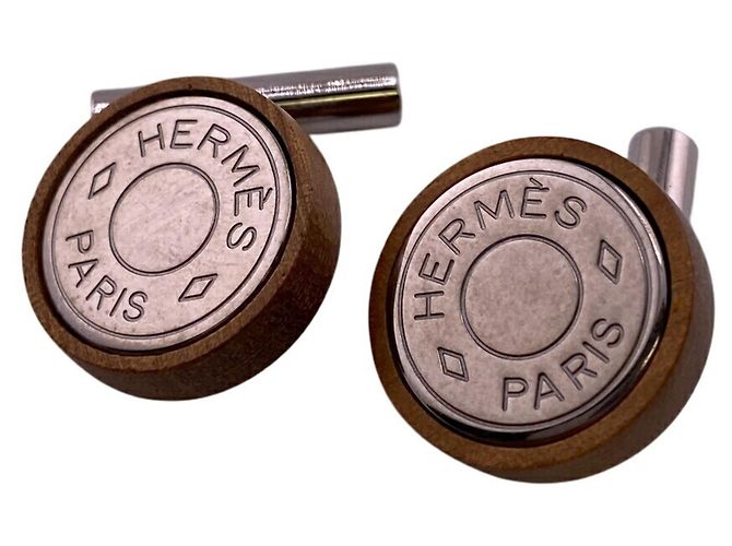 Gemelos de plata Hermès Sellier