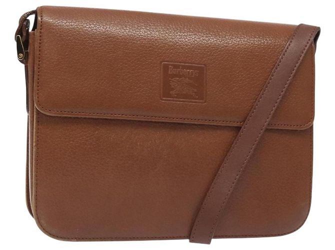 Autre Marque Borsa a Spalla Burberrys in Pelle Marrone Oro Auth th6199 D'oro