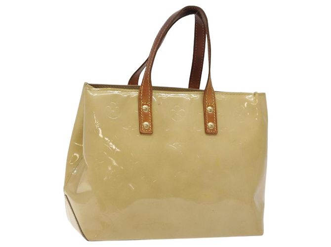 LOUIS VUITTON Borsa a Mano Monogram Vernis Reade PM Beige M91334 LV Auth 128731