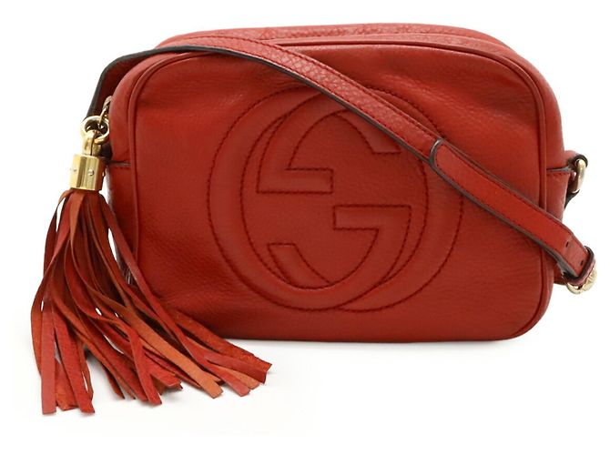Borsa a spalla Gucci Soho Small Disco con frange