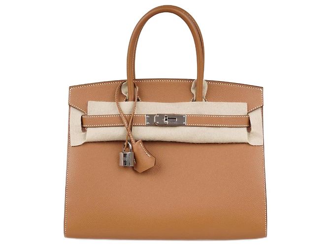 Bolsa de mão Hermès Birkin 30 Sellier em couro marrom