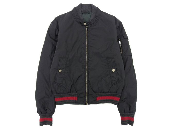 Gucci Nylon Flugjacke Schwarz