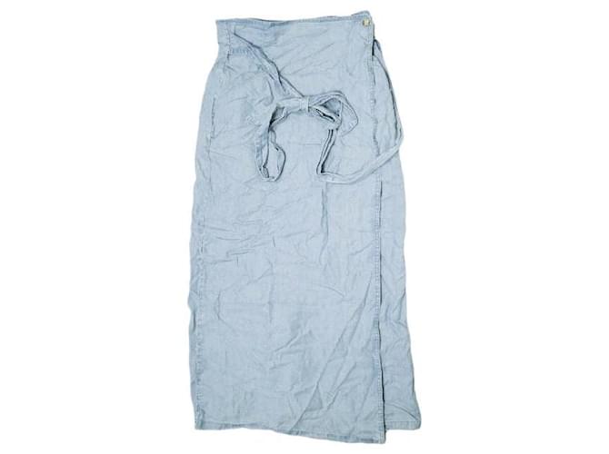 Autre Marque nano universe Circle Denim 100% Lyocell Skirt Blue  ref.2364586