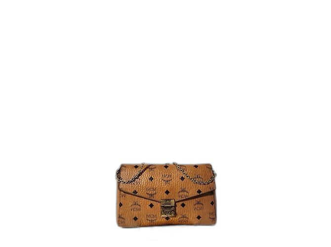 Bolsa de ombro cinto MCM Small Patricia Visetos marrom