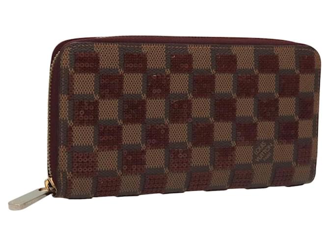 LOUIS VUITTON Damie Payette Zippy Wallet Long Wallet Red N63174 LV Auth 131963  ref.2366005