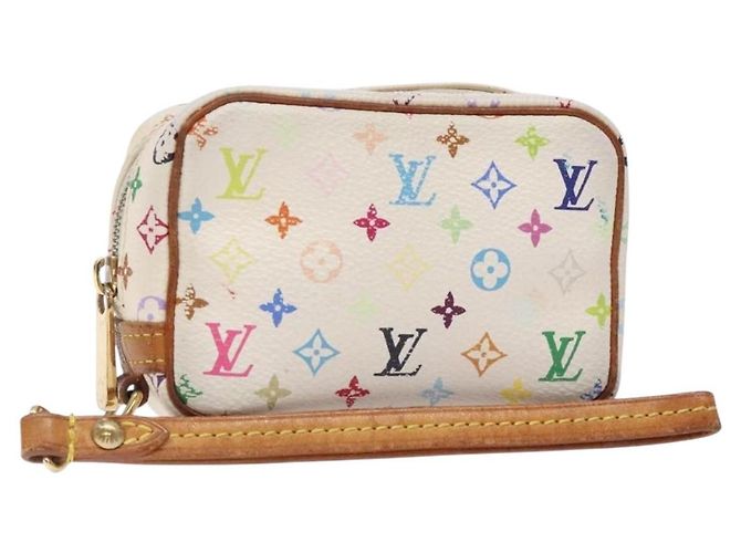 LOUIS VUITTON Trousse Wapity Multicolore Monogramma Bianco M58033 LV Auth 131822