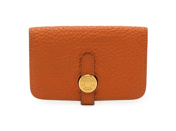 Estojo para chaves e porta-moedas Dogon da Hermès Laranja