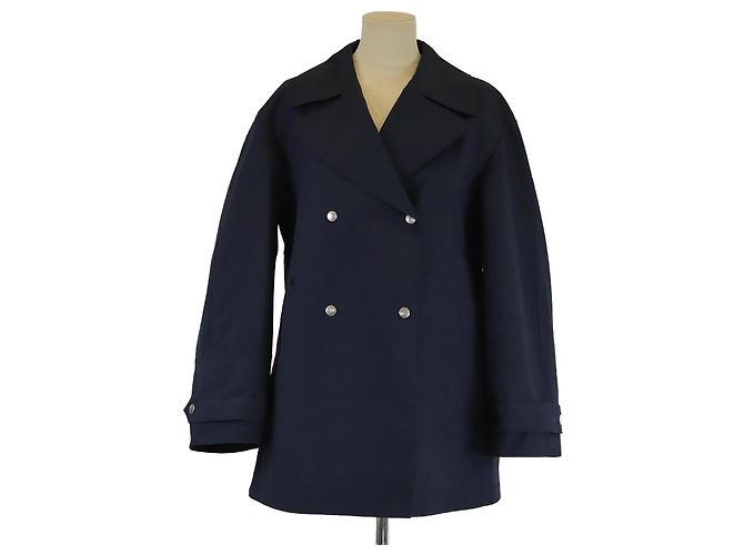 Christian Dior Navy Blue Oblique Inner Double Breasted Jacket