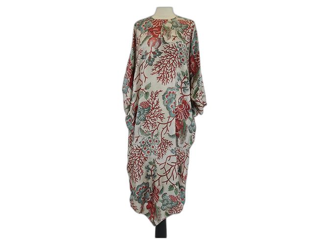 Biyan Poncho Kleid mit Mehrfarbigem Blumenmuster Mehrfarben