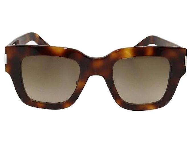 Saint Laurent Brown Tortoise Gradient Classic Slim Sunglasses