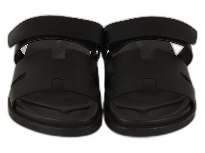 Hermès Hermes Black Chypre Sandals