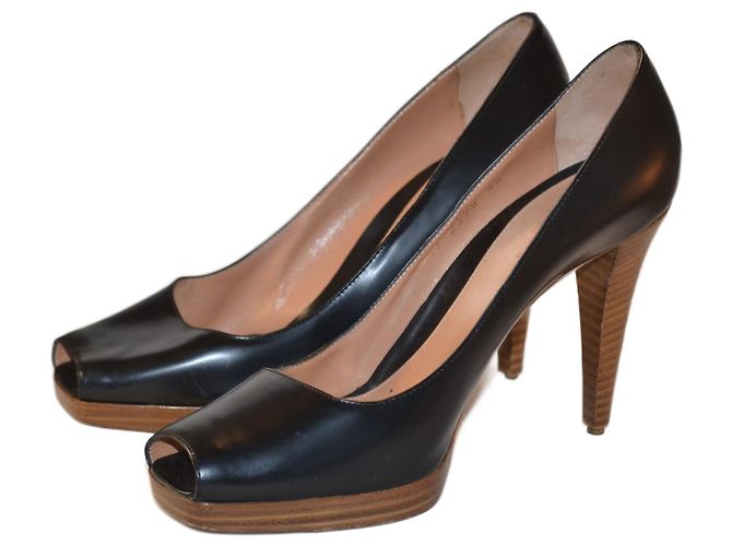 Sergio Rossi black leather pumps size 38