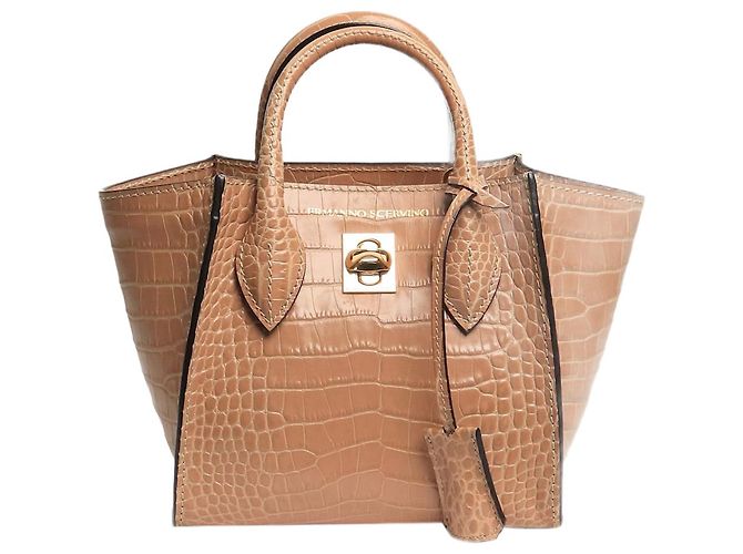 Ermanno Scervino Bolsa 2 em 1 Maggie mini em croco marrom