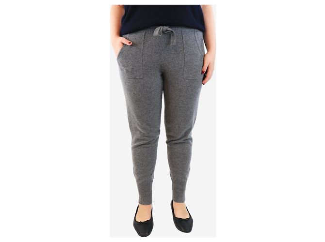Eres Grau Wolle-Mischung Strickhose - Größe XL