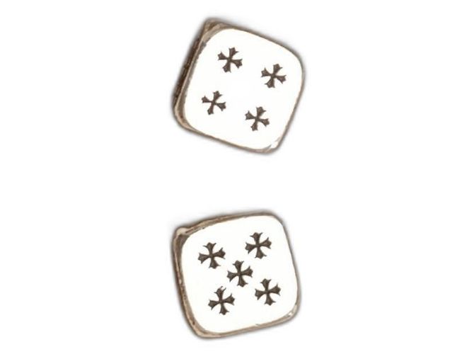 Chrome Hearts Dés de jeu en argent Chrome Heart Argenté