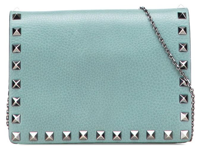 Borsa a Spalla Valentino Rockstud Chain Verde