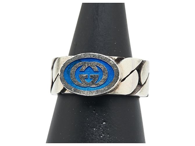 Gucci Interlocking G Chain Ring Silvery