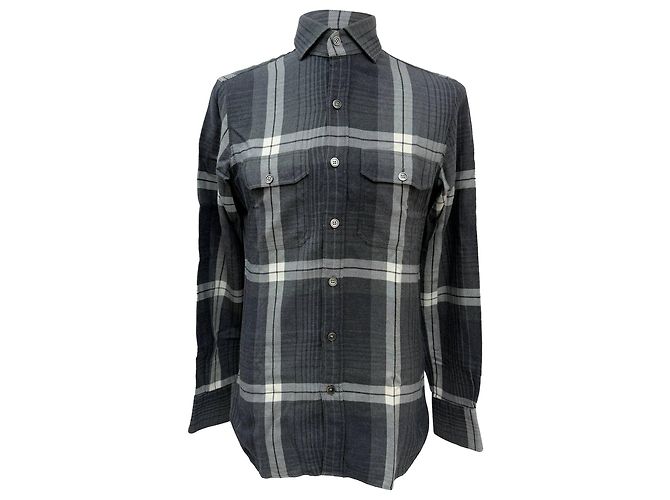 Tom Ford Check Shirt in Multicolor Cotton Multiple colors