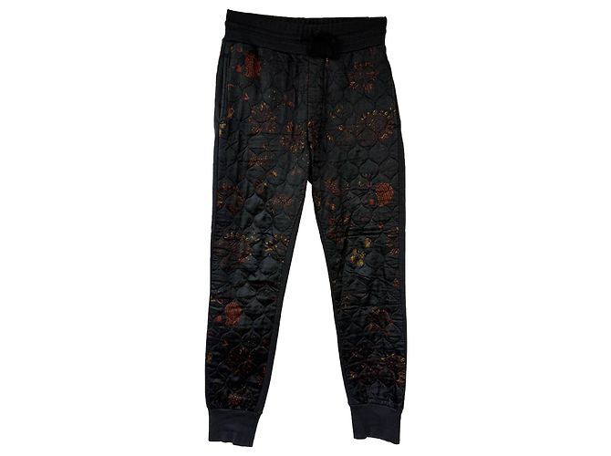 Dries Van Noten Quilted Printed Pants in Multicolor Cotton Multiple colors
