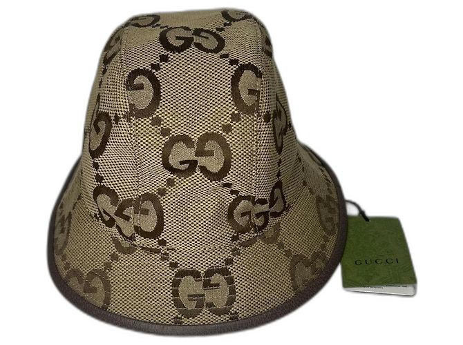 Sombrero Bob Gucci Jumbo Beige de Algodón