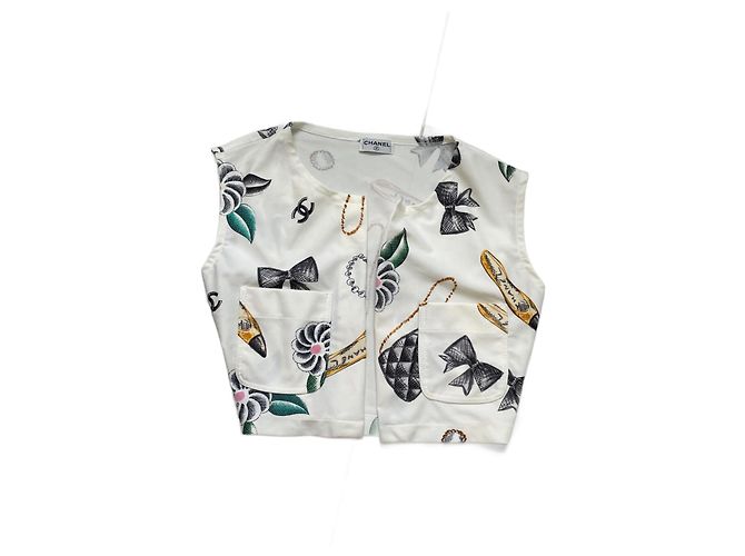 Chaleco sin mangas Chanel Poliamida Talla 34 Multicolor