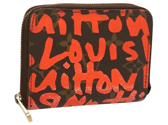 LOUIS VUITTON Monogram Graffiti Zippy Coin Purse Orange M93708 LV Auth 131503  ref.2368525