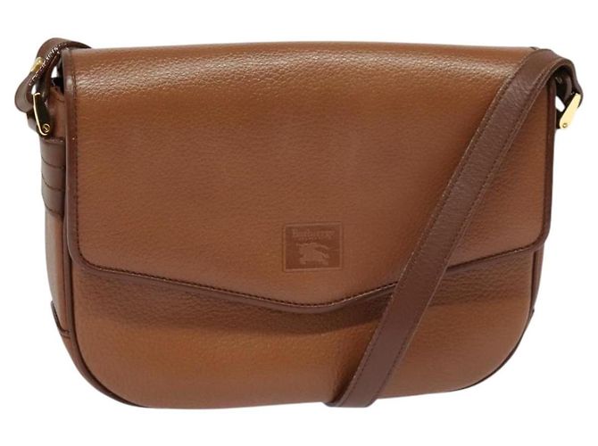 Autre Marque Borsa a Spalla Burberrys in Pelle Marrone Oro Auth ep9710 D'oro