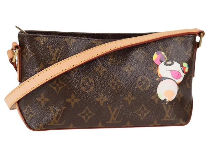 LOUIS VUITTON Borsa a Spalla Trotteur Monogram Panda M51241 LV Auth 131094SV Monogramma