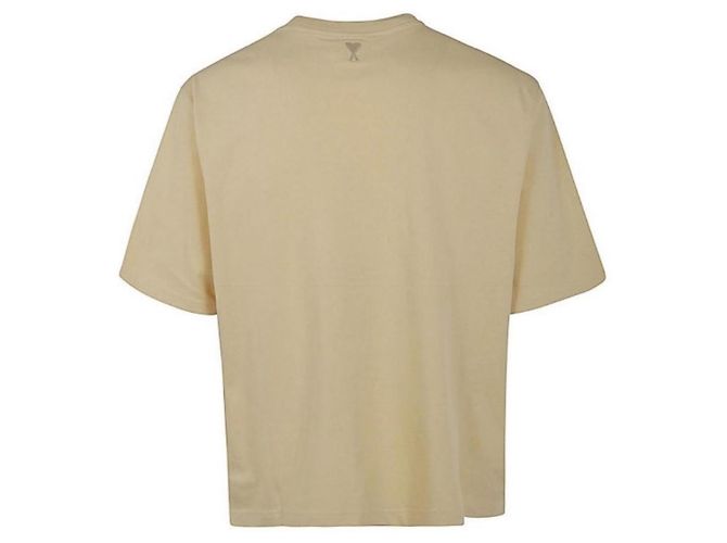 Camiseta Ami Paris Beige de Algodón