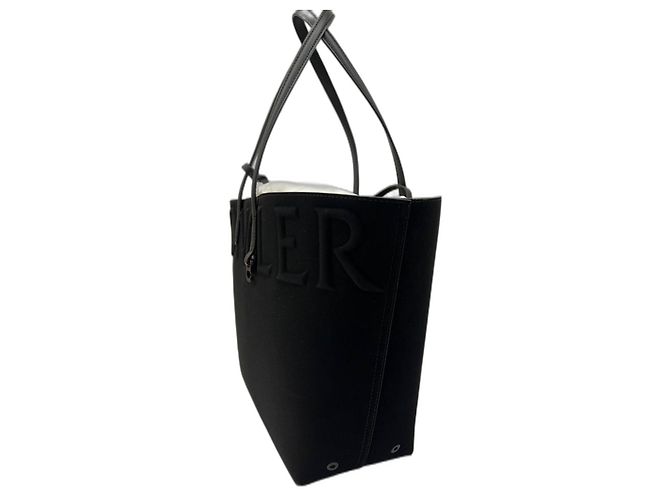 Borsa a spalla Moncler nera in lyocell Nero