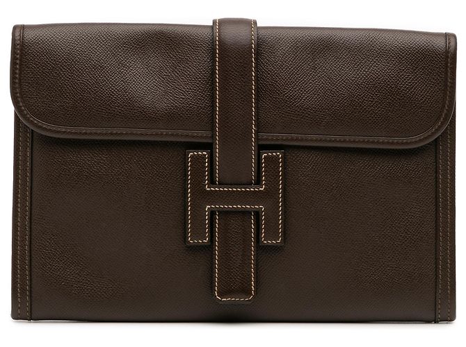 Hermès Marrone Epsom Jige PM Marrone scuro