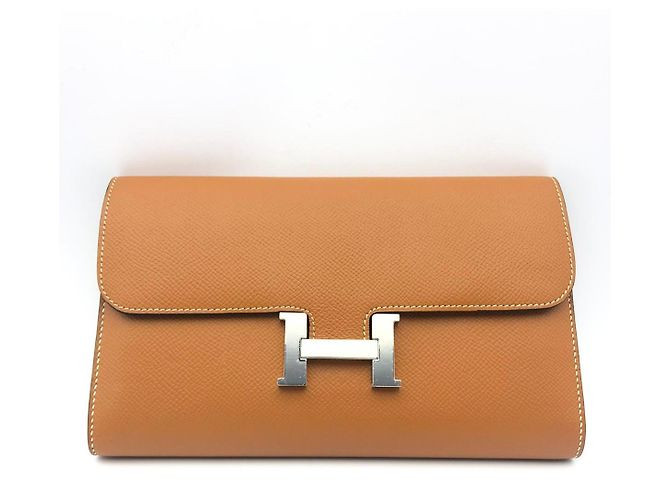 Hermès Geldbörse Leder Gold Golden