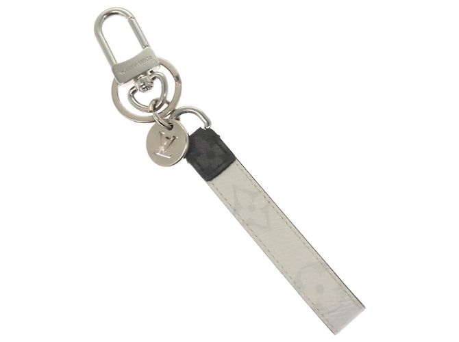 LOUIS VUITTON Eclipse Llave de Dragón Blanca M64168 LV Auth 130583 Blanco Monograma