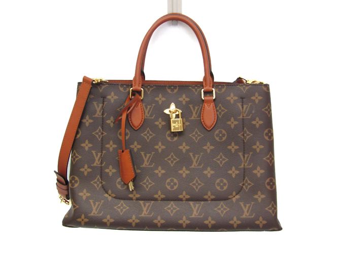 Bolsa Tote Monogram Flower Louis Vuitton M43770 Marrom Monograma