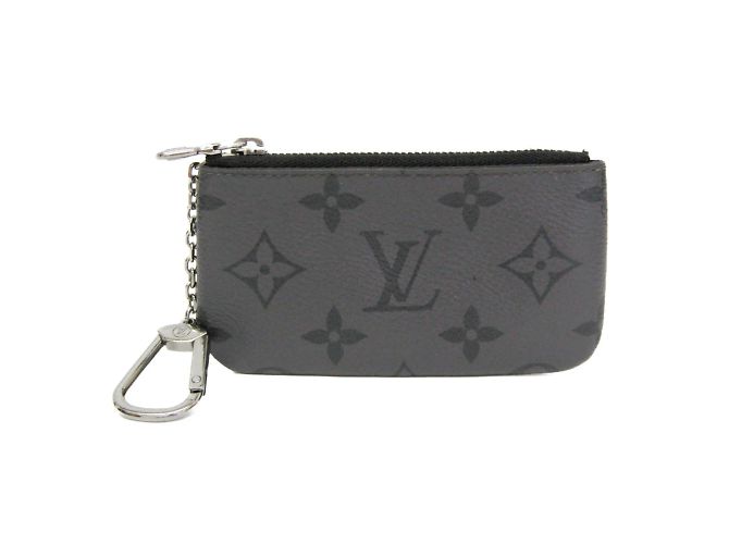 Louis Vuitton Monogram Eclipse Reverse Key Pouch Black Dark purple