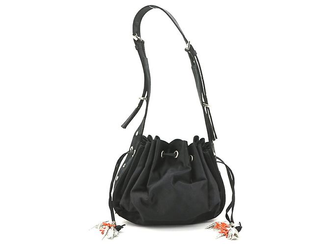 Borsa a spalla in satin nero Givenchy 