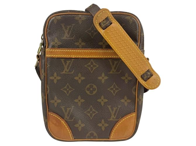 Louis Vuitton Monogram Danube Shoulder Bag Brown Patent leather Cloth  ref.2371504