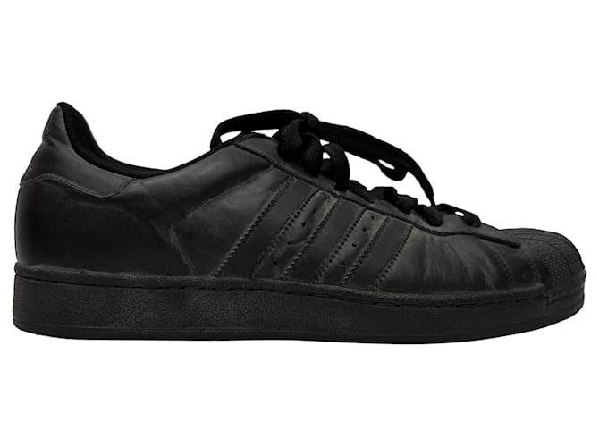 Autre Marque Adidas Superstar Sneakers in Triple Black Leather  ref.2371610