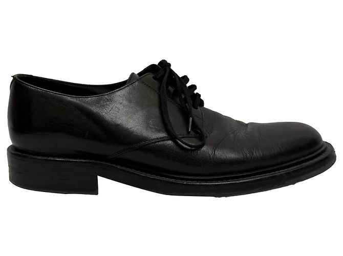 Scarpe Derby stringate Saint Laurent in pelle nera