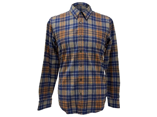 Camicia a quadri con bottoni di Dries Van Noten in lana multicolore