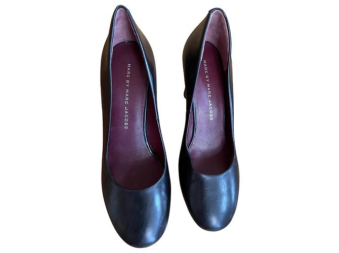 Schwarze Leder-Pumps mit Python-Effekt – Marc by Marc Jacobs (Größe 36) 