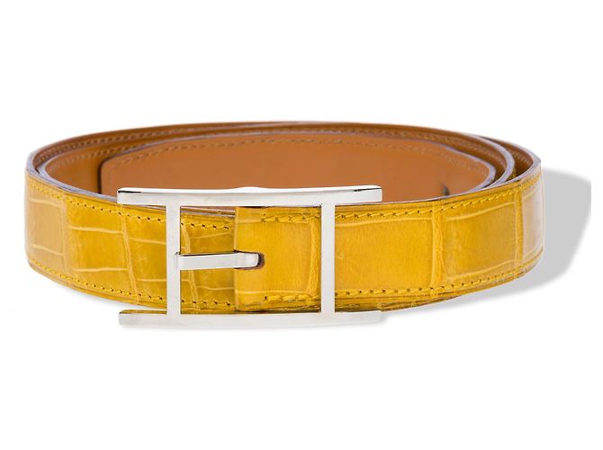 Hermès HERMES Exotic Leather Accessory Yellow - 102732