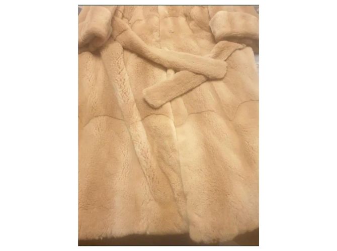 Autre Marque Long mink coat hazelnut